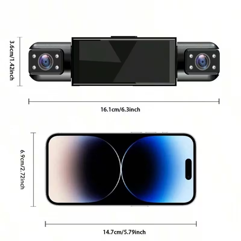 3/4チャンネル ドライブレコーダー、1080P 前面録画、 - Dash Cam 3 Channel 1080P のレビューと価格