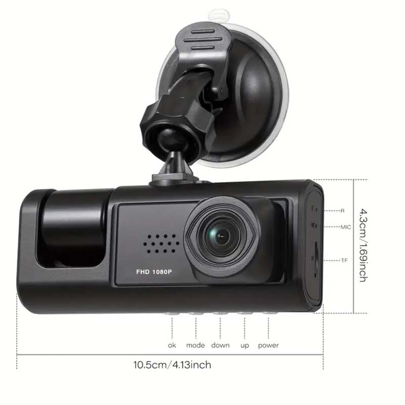 1080P デュアルカメラ車載カメラ、フロントと車内、IRナ - Dash Cam Front And Rear 4K のレビューと価格