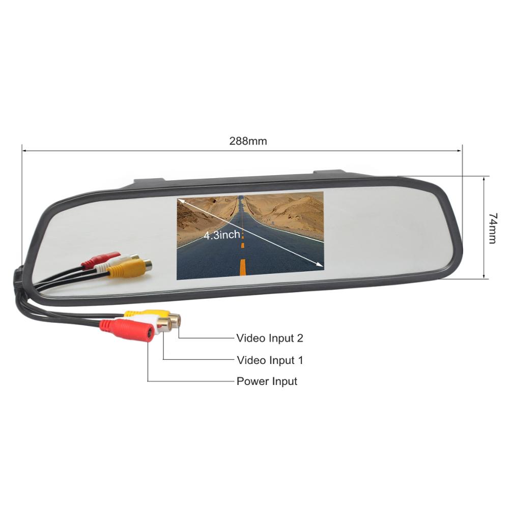 SMALUCK 4.3インチ TFT LCDスクリーン 車載 - Dash Cam Mirror Backup Camera のレビューと価格