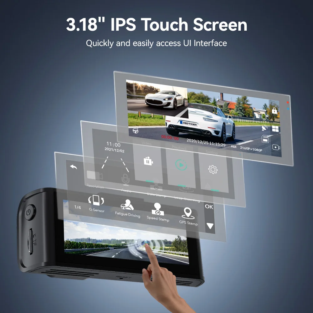 ディーラーF7N-Touchカービデオレコーダー ナイトビジ - Dual Dash Cam With Gps Wifi のレビューと価格
