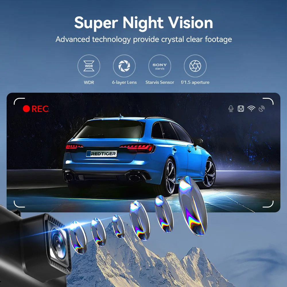 ディーラーF7N-Touchカービデオレコーダー ナイトビジ - Dual Dash Cam With Gps Wifi のレビューと価格