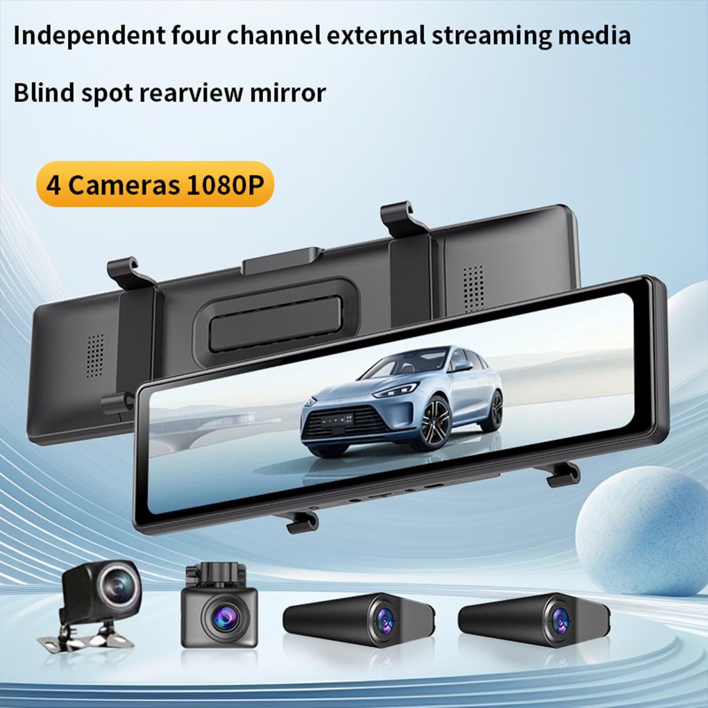 車のリアビューダッシュボードカメラ,12インチ,1080p, - Dash Cam Rear View Mirror 12 Inch のレビューと価格